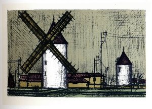 Bernard Buffet lithograph, Moulin  vent