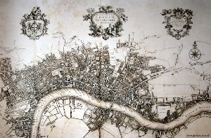 Lmina, Mapa de Londres, 1720