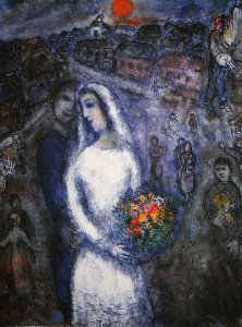 Marc Chagall print, Le couple