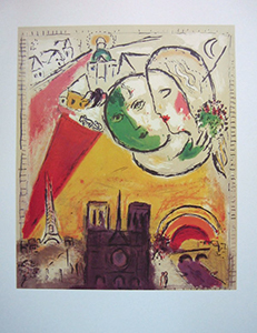 Marc Chagall print, Sunday, 1954