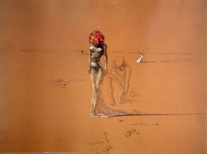 Affiche Dali, Femme  la tte de fleurs, 1937