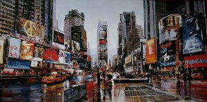 Matthew Daniels poster, Evening in Times Square