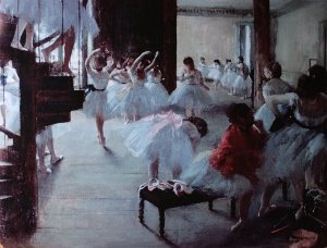 Edgar Degas print, The Ballet School, 1873