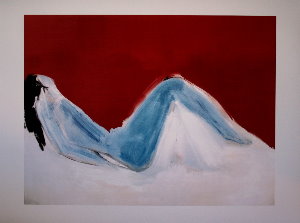 Lmina Nicolas De Stal, Desnudo azul reclinado, 1955