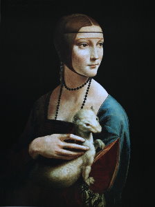 Stampa Da Vinci, Dama con l'ermellino, 1488-1490