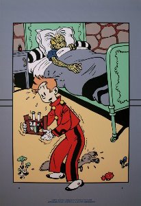 Franquin serigraph, Spirou & Fantasio : Fantasio malade