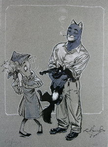 Affiche d'Art signe Guarnido, Blacksad, El gato