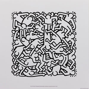 Keith Haring poster, Party of Life Invitation, 1986
