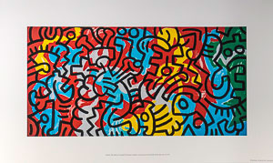 Keith Haring poster, Untitled Abstract (1985)