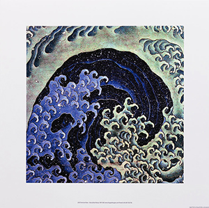 Affiche Hokusai, Vague fminine