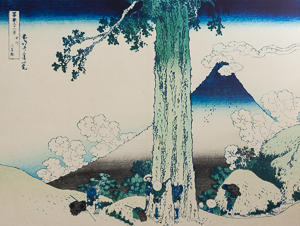 Affiche Hokusai, Vue du Mont Fuji