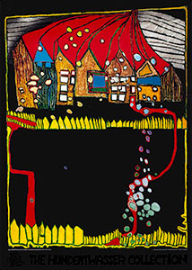 Stampa Hundertwasser, Houses in the snow