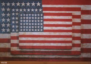 Lmina Jasper Johns, Tres Banderas, 1958