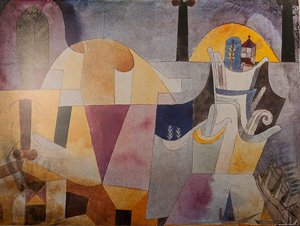 Lmina Paul Klee, Columnas negras en un paisaje, 1919