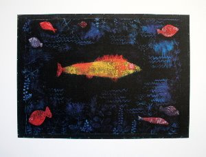 Paul Klee print, The golden fish (1925)
