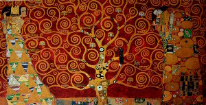 Lmina Gustav Klimt, El rbol de la vida (Rojo), 1909