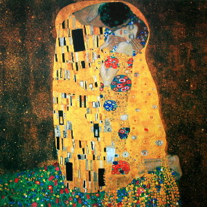 Lmina Gustav Klimt, El beso, 1905