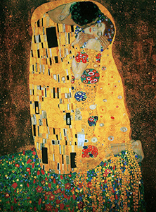 Lmina Gustav Klimt, El beso, 1905
