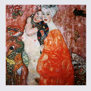 Lmina Gustav Klimt, Las dos Amigas, 1916-1917
