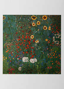 Lmina Gustav Klimt, Jardn de flores, 1905-1907