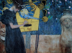 Lmina Gustav Klimt, La msica, 1895