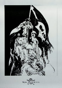 Mathieu Lauffray print, Long John Silver (Noir et Blanc)