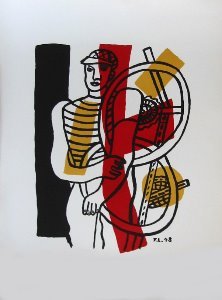 Fernand Lger lithograph, Le cycliste