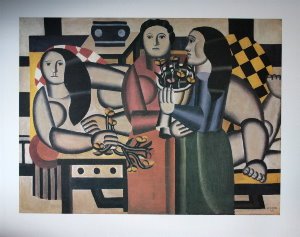 Affiche Fernand Lger, Trois femmes aux fleurs