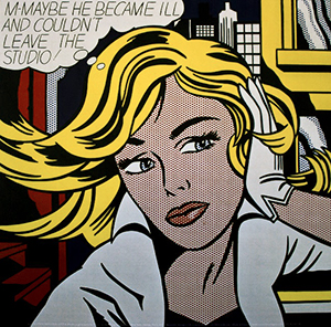 Roy Lichtenstein print, M-Maybe (A Girls Picture), 1965