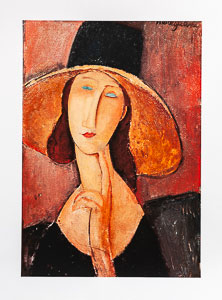 Amedeo Modigliani print, Portrait of Jeanne Hebuterne, 1918
