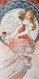 Lmina de Alfons Mucha, La pintura