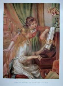 Pierre-Auguste Renoir poster, Young Girls at the Piano, 1892