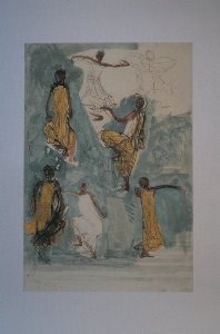 Auguste Rodin poster, Cambodian dancers III, 1906