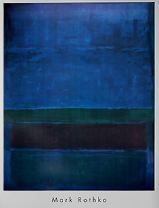 Mark Rothko poster, Blue, Green and brown, 1951