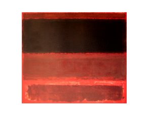 Lmina Mark Rothko, 4 negros en el rojo, 1958