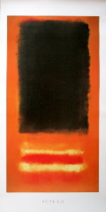 Mark Rothko poster, Untitled, 1950 (Black over Orange)