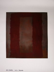 Mark Rothko poster, Red over Brown