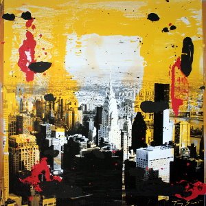 Tony Souli print, Yellow City