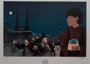 Jacques Tardi signed art print, Avril et le monde truqu