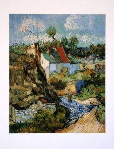 Affiche Van Gogh, Maisons  Auvers, 1890