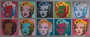 Affiche Warhol, 10 Marilyns