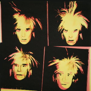 Affiche Warhol, 4 Yellow Andys, 1986