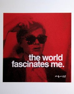 Affiche Warhol, The world fascinates me