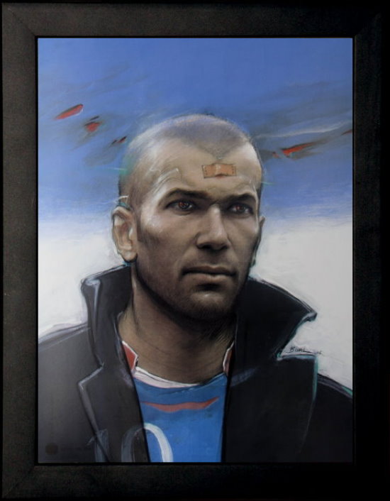 Affiche encadre de Enki Bilal : Zidane