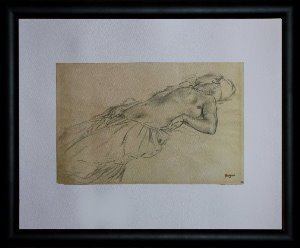 Lmina enmarcada Edgar Degas : Desnudo acostado