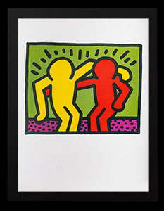 Affiche encadre Keith Haring : Pop Shop I, 1987