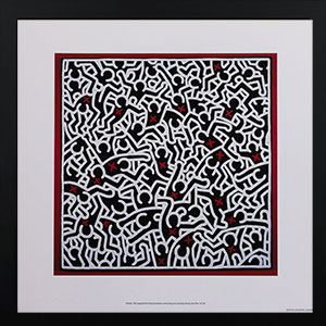 Affiche encadre Keith Haring : Sans Titre, 1985
