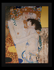 Stampa incorniciata Gustav Klimt, Le tre et della donna