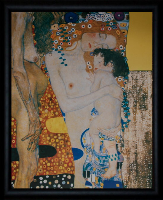 Gustav Klimt framed print : The three ages of the woman