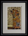 Affiche encadre Gustav Klimt : L'accomplissement (feuille d'or)